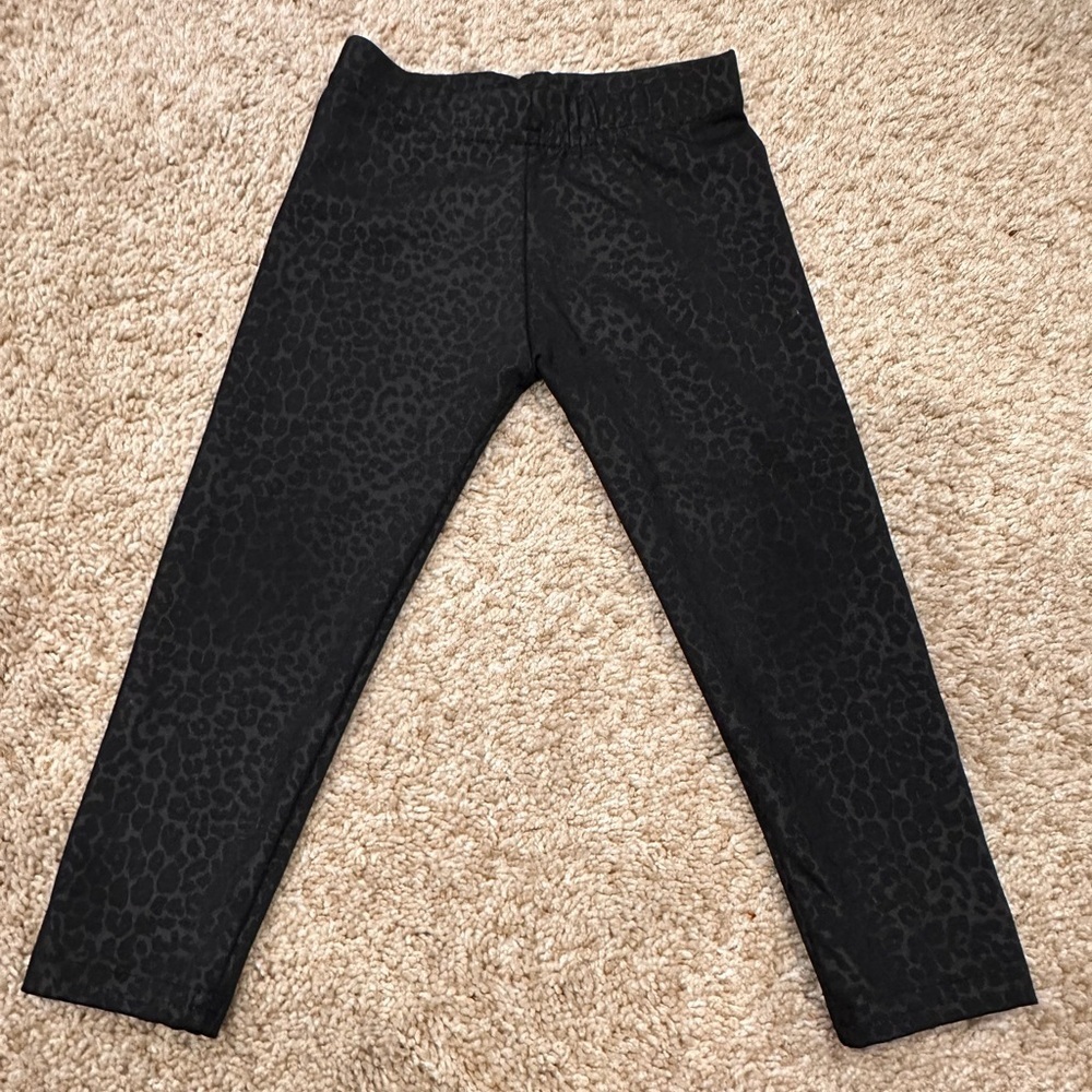 Designer Chic Black Leopard Patterned Kids Leggings- Dori Creations